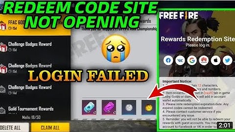 Redeem code website Crash problem Solved Free fire | Garena free fire Redeem code site not open | FF