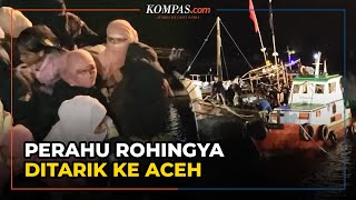Perahu Imigran Rohingya yang Terombang Ambing di Laut Lepas Dievakuasi ke Daratan Aceh