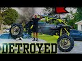 DESTROYED MY SISTER CAR WITH MY CAN-AM ! (CRAZY REACTION)