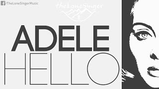 Adele - Hello Piano Karaoke Original Key, Lyrics 5 Keysfor Lone Singer