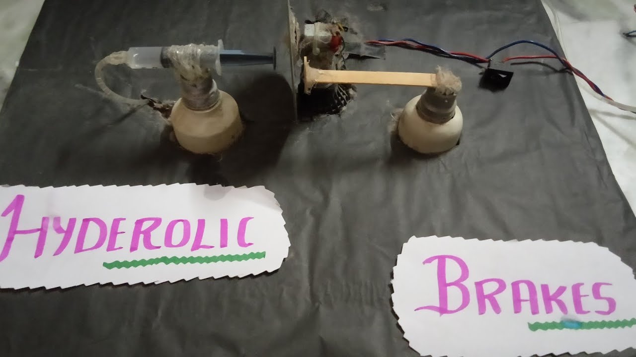 SCIENCE EXPERIMENT \♥️Hydraulic brakes model ♥️\ GOT FIRST PRIZE
