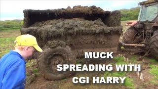 MUCK SPREADING WITH CGI HARRY