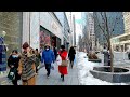 Toronto Saturday Bloor & Yonge Street Walking Tour Downtown Toronto Canada February 2022