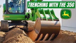 35G TRENCHING #JohnDeereExcavators #JohnDeereEquipment