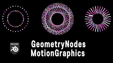 Motion graphics using Geometry Nodes (Blender 3+,Fields)