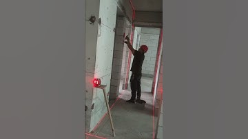 How to Use Laser Leveling for Perfect Walls #renovation #walltilesdesign #dovoh #constructiontool