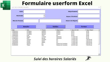 Créer un formulaire userform de saisie de données partant de zéro