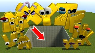 KICKING ALL GOLDEN ALPHABET LORE Family VS GIANT HOLE - Garry's Mod