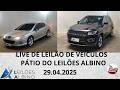 LIVE DE LEILÃO DE VEÍCULOS NO PÁTIO DO LEILÕES ALBINO  29.04.2026