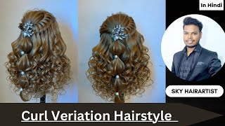 Curls Veriation Hairstyle || Curls Advance Hairstyle  || @skyhairartist