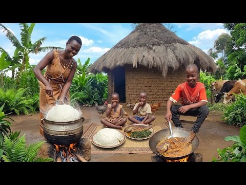 Flavored & Healthier Village Breakfast With Our Most Hardworking African Village Wife in Our Home🛖🍲