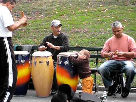 Reuben Drumming in the Park