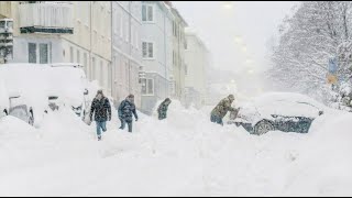 Massive Snowfall In Sweden 2026  Gothenburg
