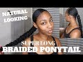 Long Braided Ponytail w/Marley Hair