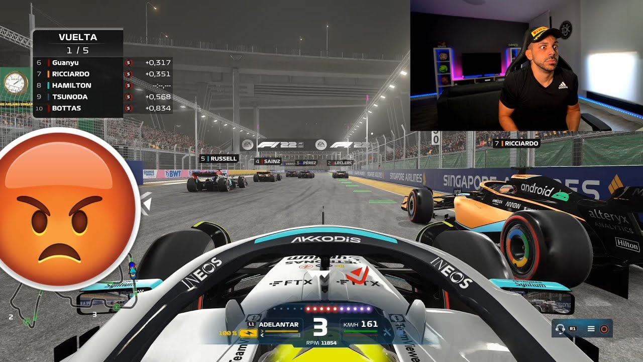 😟EL CIRCUITO MÁS DIFÍCIL😟TORNEO YOUTUBERS F1 23 SINGAPUR - DjMaRiiO