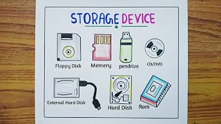 Famous How to Draw Storage Device / How to Draw Storage Device Of Computer / storage Device Drawing Wealth