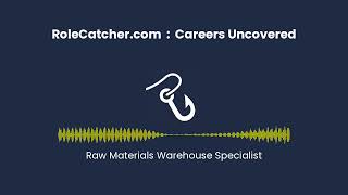 Raw Materials Warehouse Specialist : Careers Uncovered
