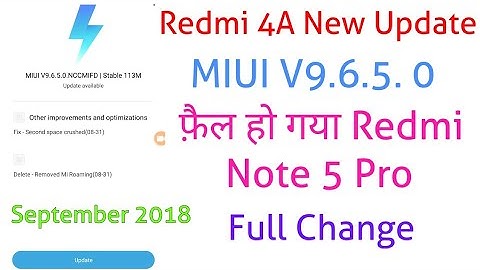 Redmi 4A New Update MIUI 9.6.5.0 Available Full Change | Mi 4A New Look New Update