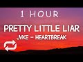 JVKE - what heartbreak feels like pretty little liar (Lyrics) guess my lover was a snake | 1 HOUR