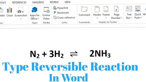 How To Type Reversible Chemical Reaction In Microsoft Word | How To Write Reversible Reaction Symbol
