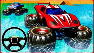 Monster Truck Water Surfing 3D - monster truck racing and crash stunts Simulator - Android Gameplay screenshot 3