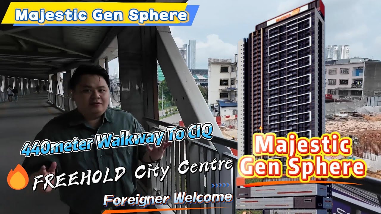【ENG】Majestic Gen Sphere| The Centre of JB City | 440m Walk to JB CIQ |  | Foreigner Welcome |
