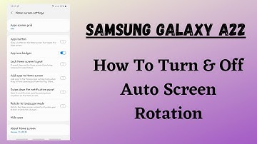 Samsung Galaxy A22: How to turn & off auto screen rotation | Samsung Screen Landscape mode a22