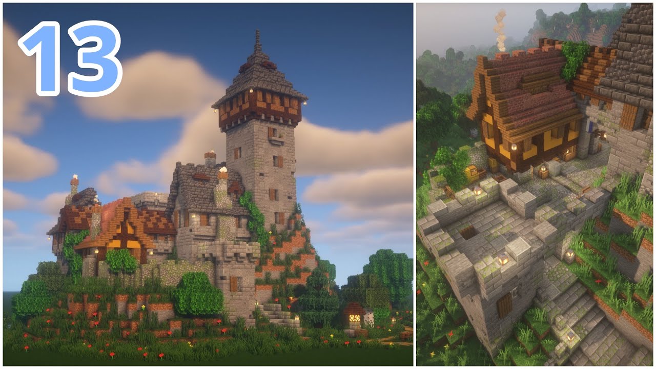 Minecraft | How to build a Castle - Part 13: Forecourt - YouTube