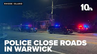 Police block off roads during active scene in Warwick