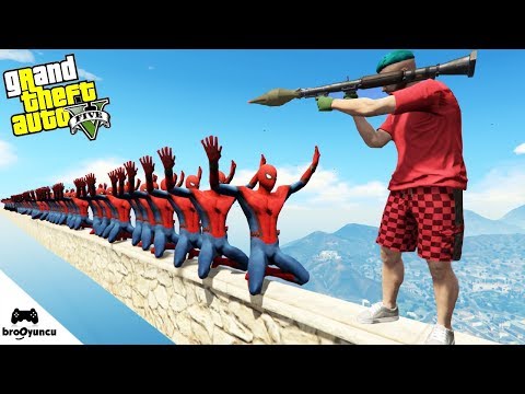 ÖRÜMCEK ADAM YÜKSEK ATLAMA WATER RAGDOLLS - GTA 5