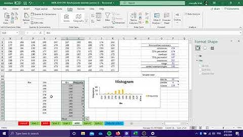Automatic Frequency distribution and Histogram - Excel