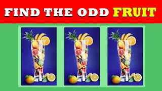 Find the ODD one out  Fruit edition (EasyMediumhard)30 levels quiz