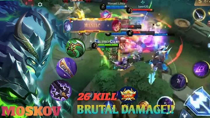 MOSKOV MENIAC!! + 26 kill - Fast atk speed Moskov almost SAVAGE - Build top 1 global Moskov - MLBB
