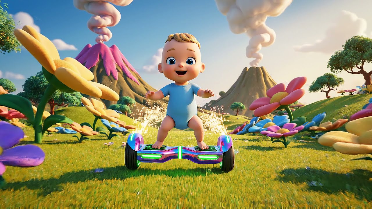 Fortnite Baby Rode a Hoverboard Through the City | Nursery Rhymes for Kids & Baby Songs
