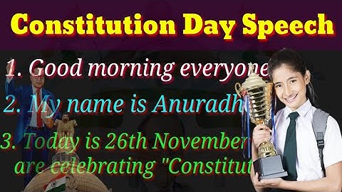 Short Speech On Constitution Day || 10 Lines Speech On Constitution Day For Students