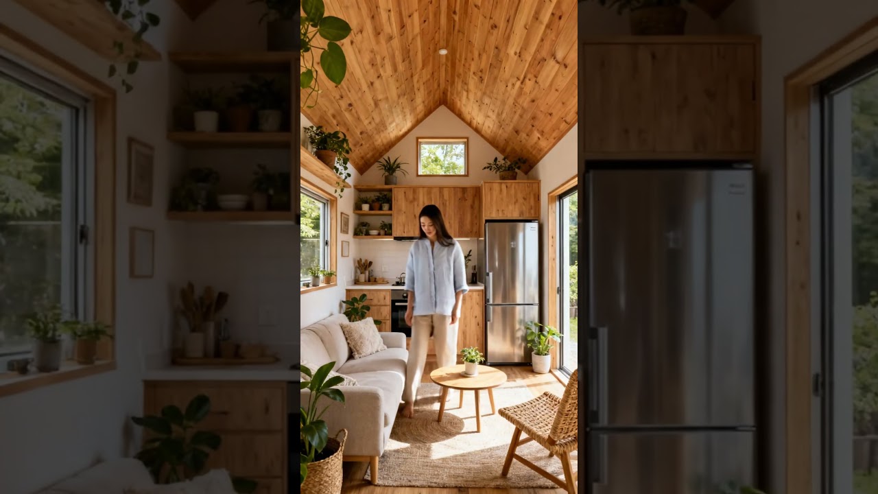 🌿 Cozy Modern Tiny House Tour | Minimalist Small Space Design ✨
