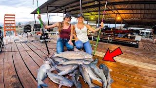 Fishing A Private Dock Loaded With Big Fish And A Prehistoric Giant!!! (It Got Wild!!)