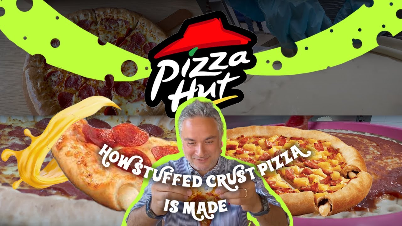 How the Pizza Hut Stuffed Crust is Made In the Kitchen! عودة بيتزا