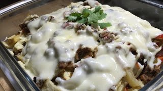 How To Make Dominican Beef Yaroa Como Preparar Yaroa De Res Dominicana