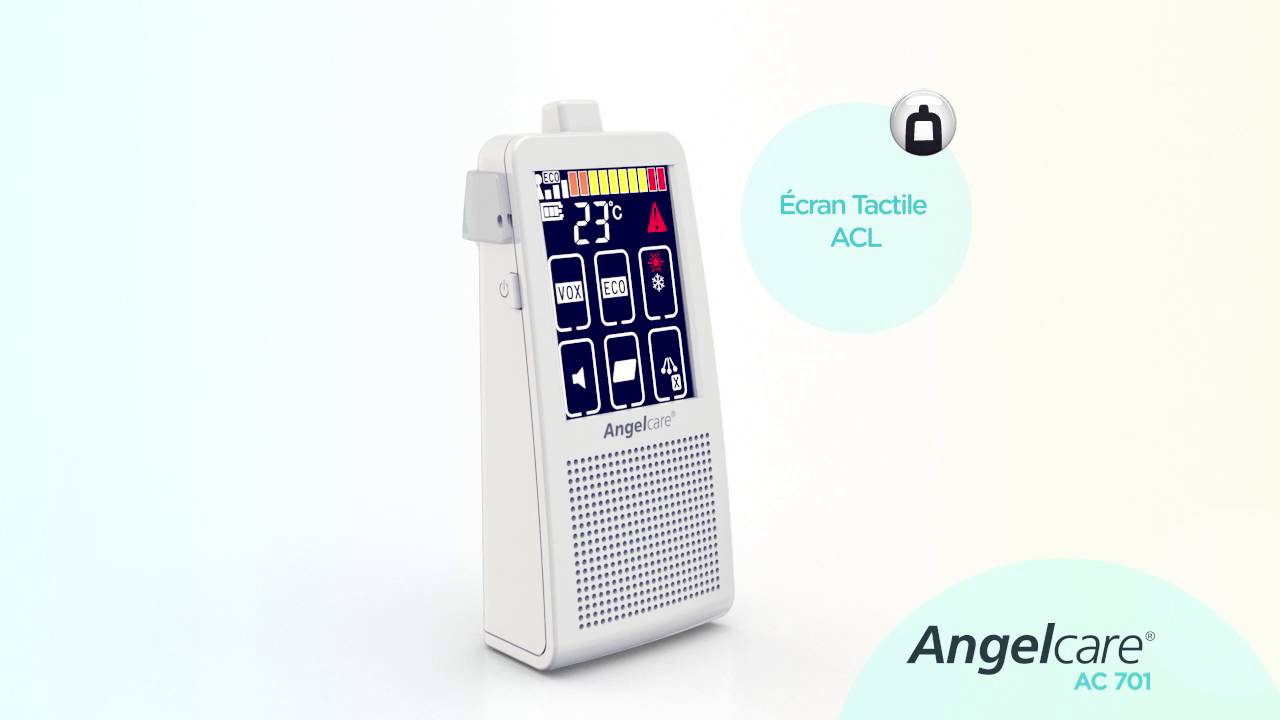 Ecoute-bébé moniteur mouvements et sons à écran tactile AC701 de 