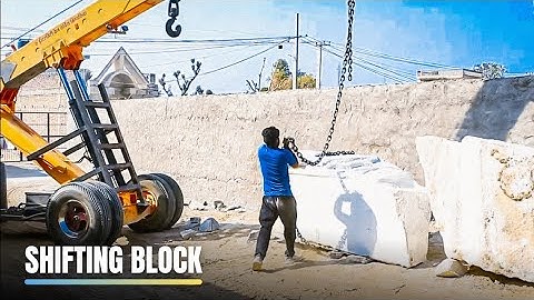 Marble Quarry 3 Ton Block Shifting By JCB Liftall