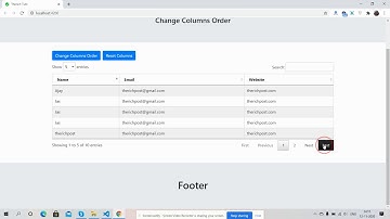 Angular 10 Datatable Change Columns Order Working Demo
