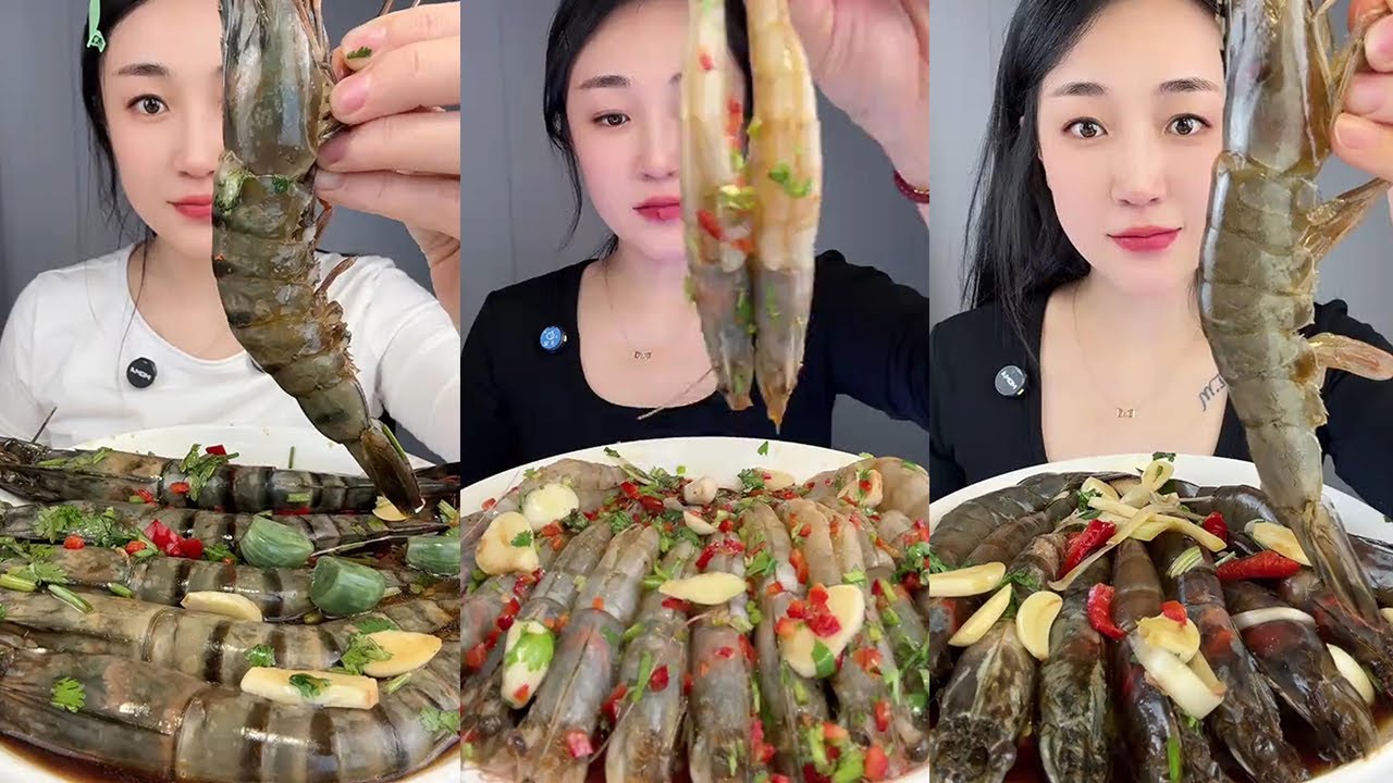 【Yummy】Black Tiger Shrimp+Choking Shrimp+Thai Shrimp🦐🍋🧄🌶
