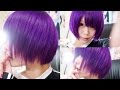 How to dye your hair=purple= 　カラートリートメントで髪を紫に染めてみた by 桃桃