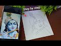 Easy Lord Krishna Drawing Step-by-Step — Lord Krishna pencil drawing