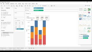 Tableau-Reference line used in CELL