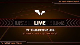 LIVE! | T2 | Q Day 2 | WTT Feeder Parma 2025 | Session 2