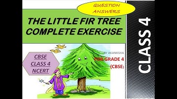 The Little Fir Tree| Class 4| SOLVED Question and Answers | Full NCERT Solution | English