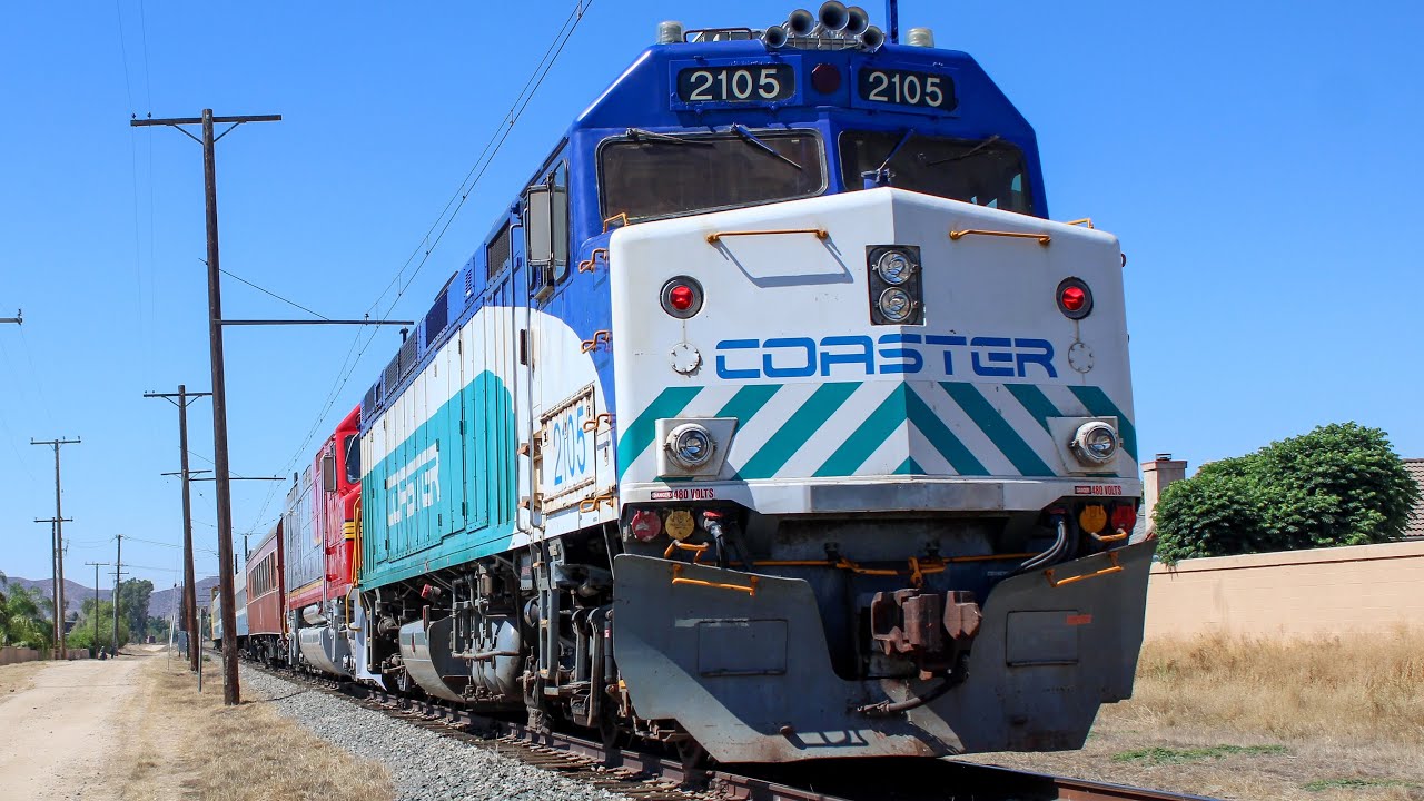 Coaster F40PH 2105 Returns to Life at the Southern California Railway Museum - Amazing Horn Action