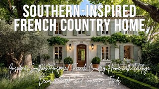 Inside a Southern-Inspired French Country Home with Vintage Decor & High-End Furniture Finds